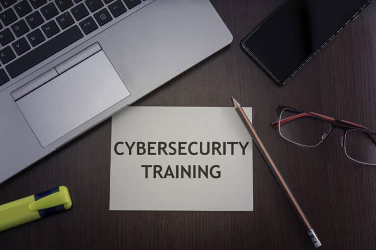 Employee Cybersecurity Awareness training concept.